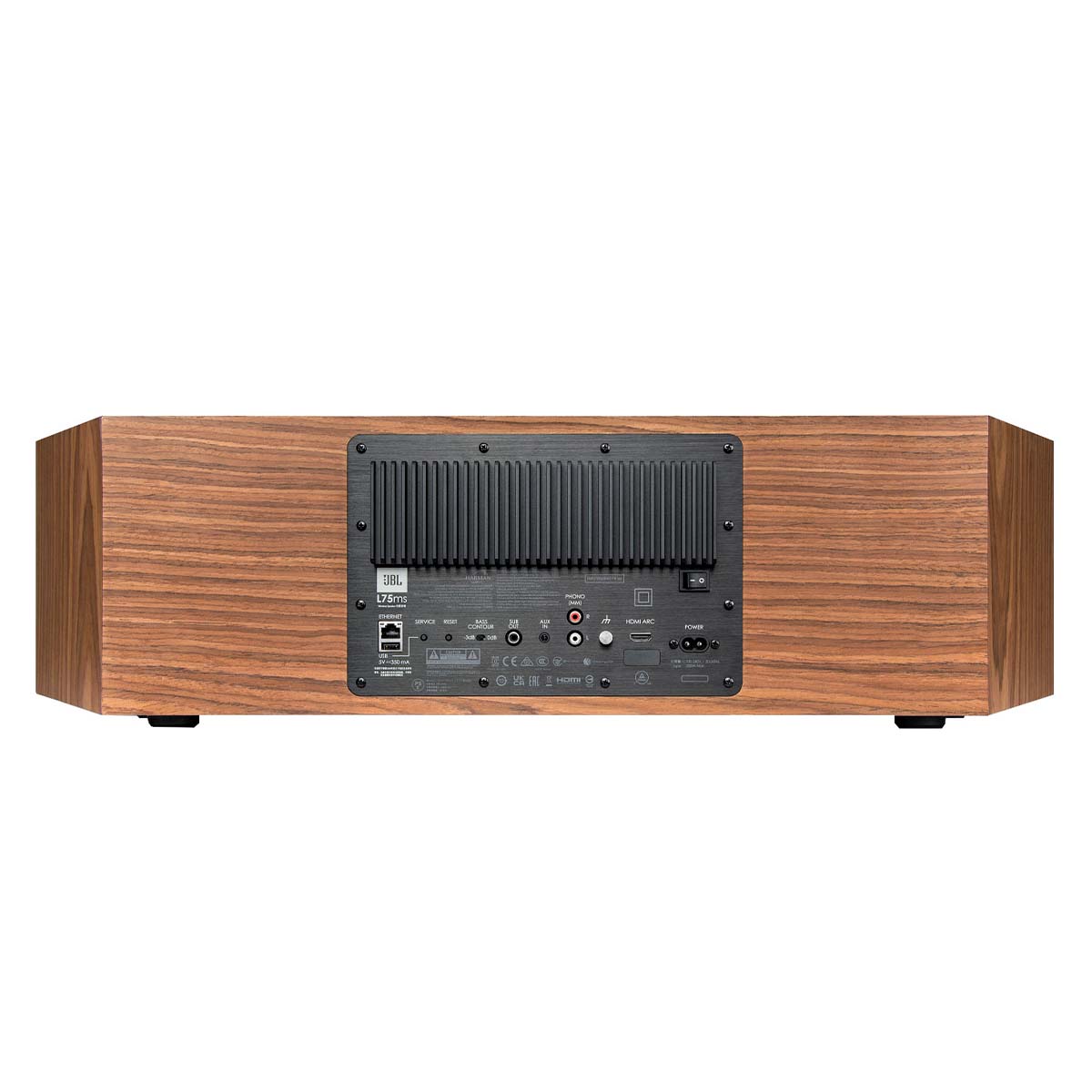 JBL L75ms Music System - Walnut rear view