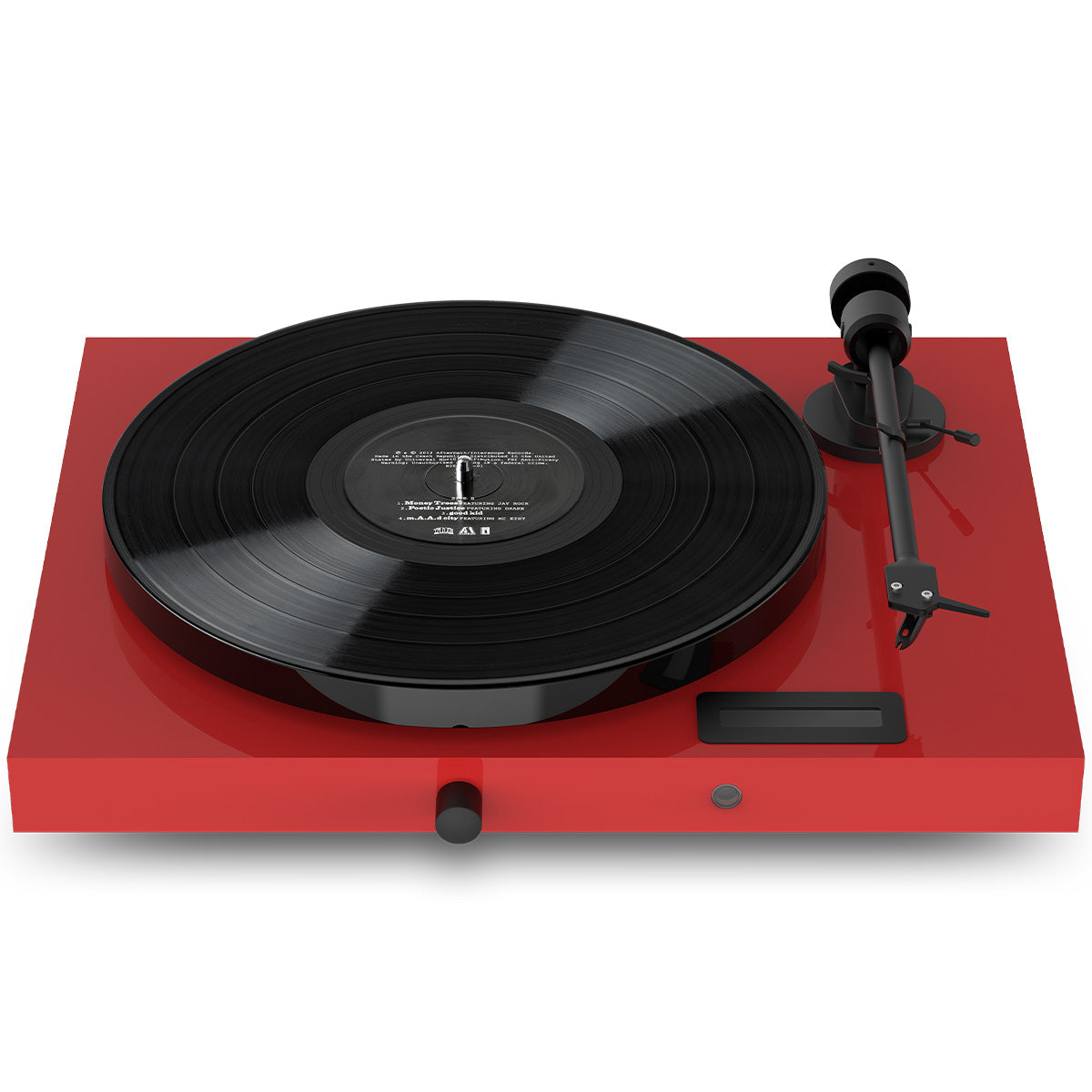 Pro-Ject Juke Box E1 Turntable in red - top view