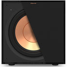 Klipsch R-101SW Subwoofer front view with cutaway of grille