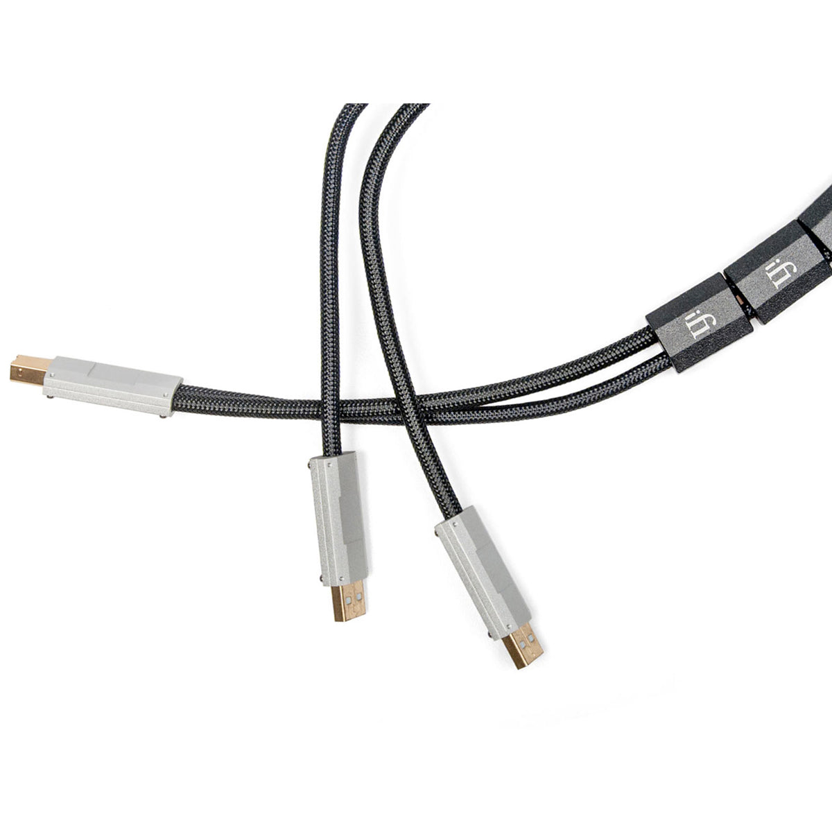 iFi Gemini Dual-Headed USB Cable - 1.5m Terminations and cable view