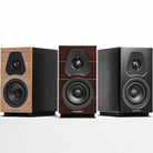 Sonus Faber Lumina I - 5" Bookshelf Speaker - front view of the three different finish options