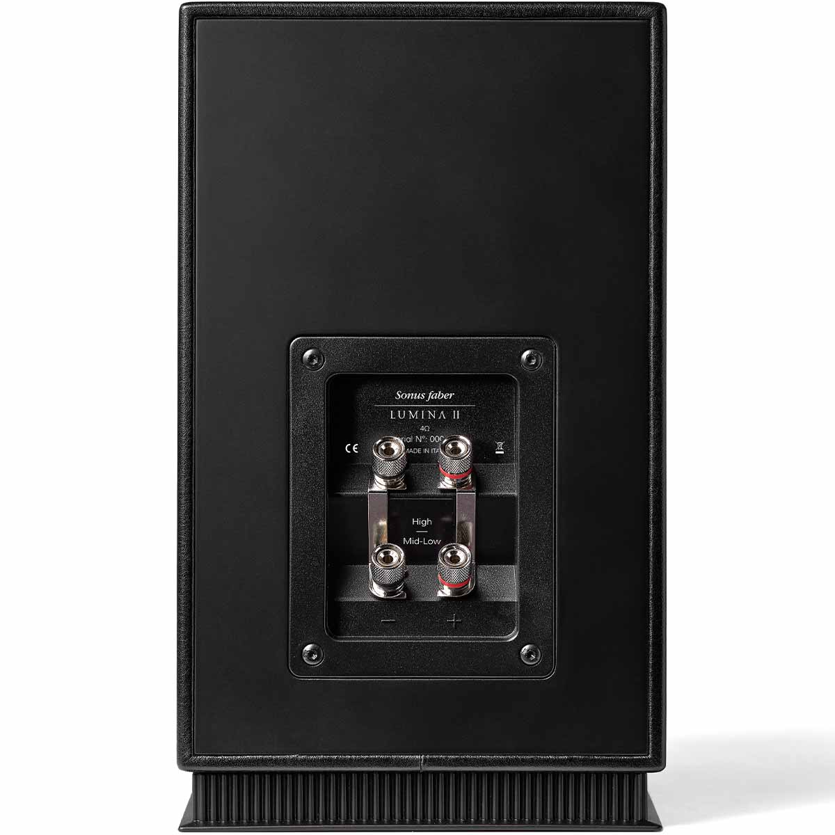 Sonus Faber Lumina II Bookshelf Speaker - Black - Each - rear view of binding posts