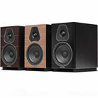 Sonus Faber Lumina II Bookshelf Speaker - Black - Each - angled front view of the three color options