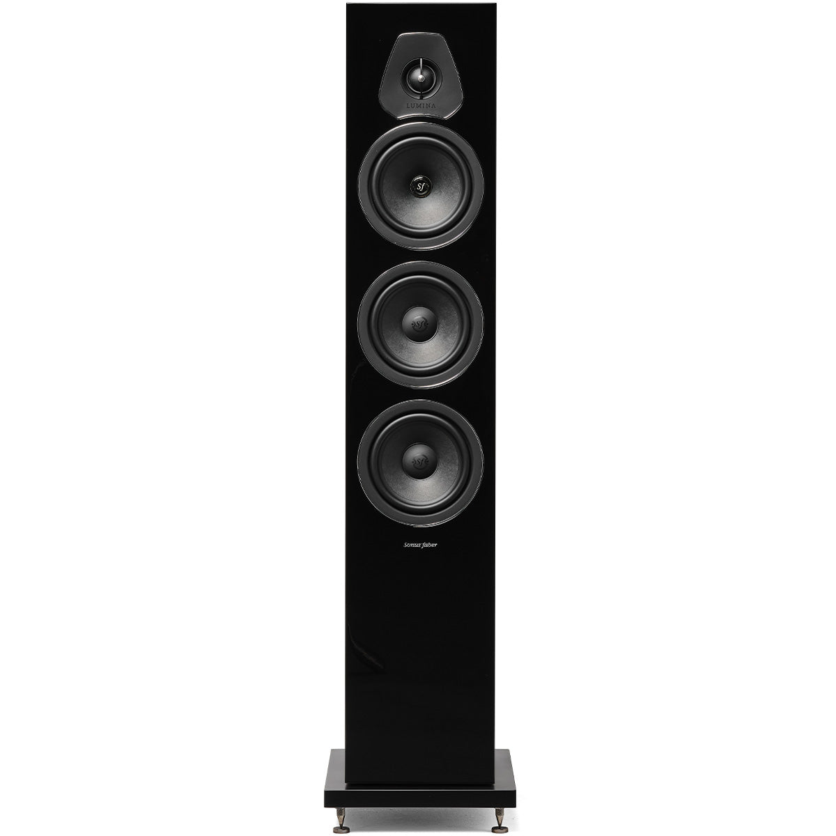 Sonus Faber Lumina III Floorstanding Speaker - Black - Each - front view without grille