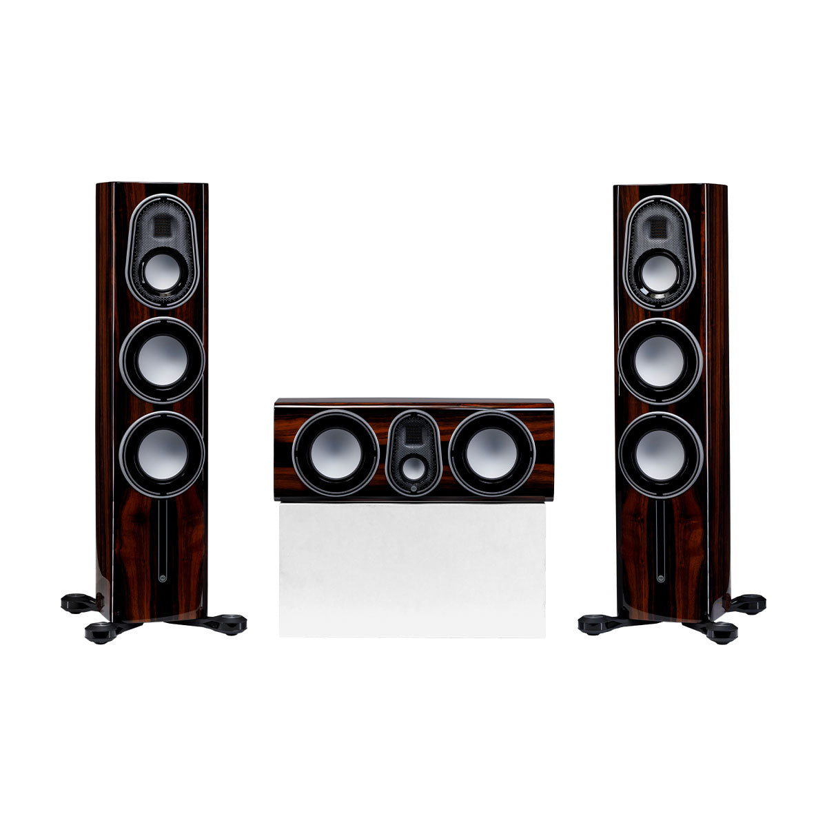 Monitor Audio Platinum 200 3G Floorstanding Loudspeaker - gloss ebony pair with matching center channel