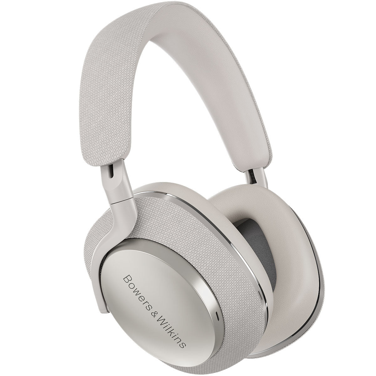 Close-up angle of the Px7 S2 Premium Wireless Over-Ear Headphones in Light Gray.