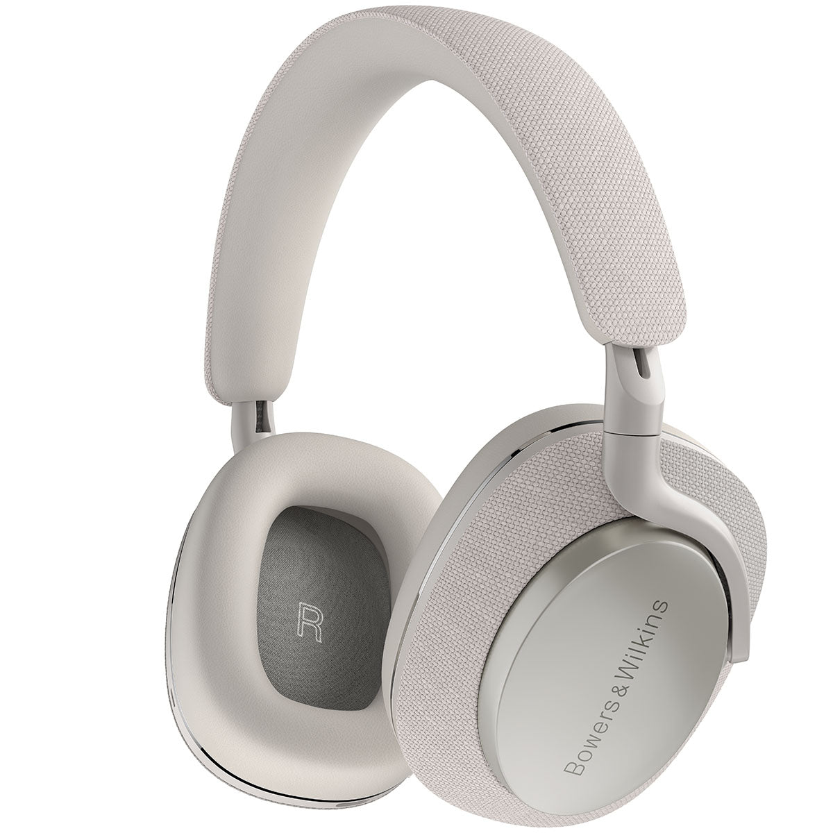 Close-up angle of the Px7 S2 Premium Wireless Over-Ear Headphones in Light Gray.