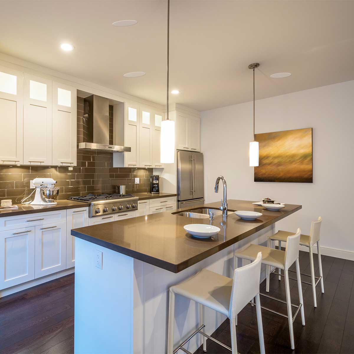 MartinLogan MC4 in ceiling in kitchen