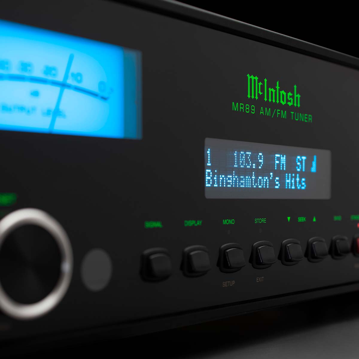 McIntosh MR89 AM/FM Tuner - close-up of display