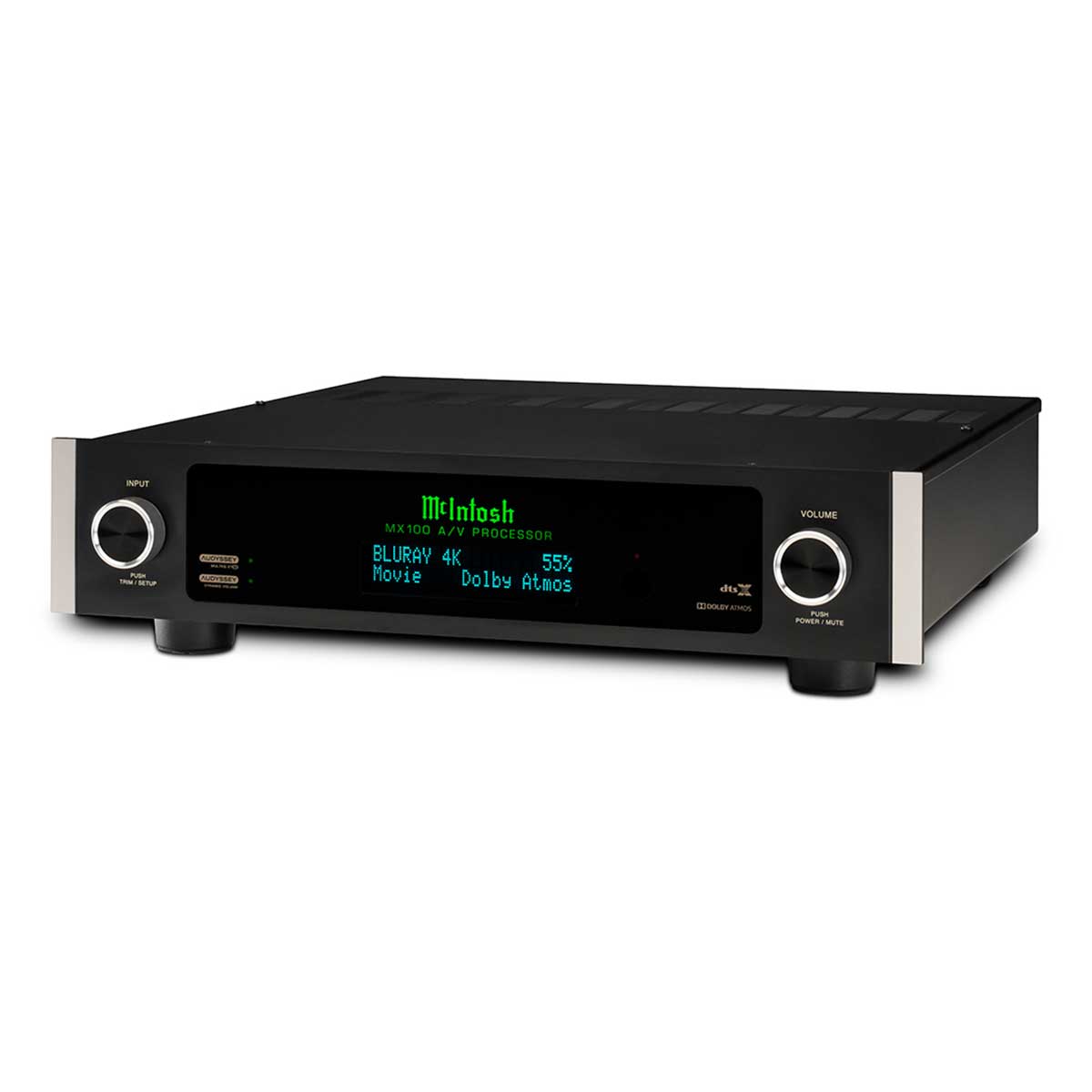 McIntosh MX100 A/V Processor right angle view