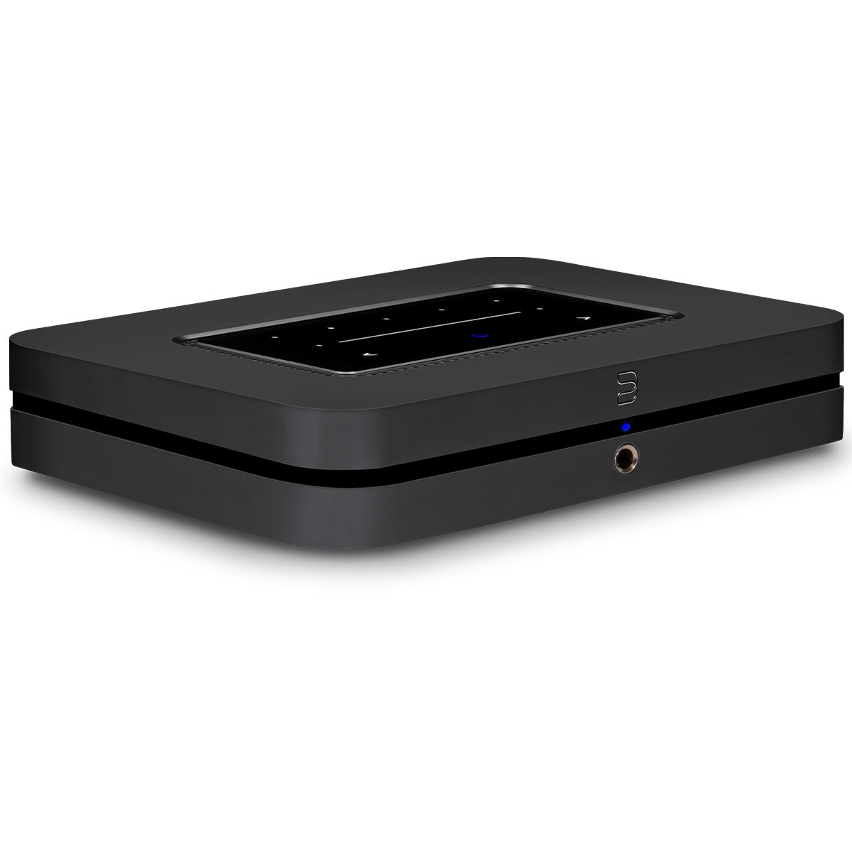 Bluesound NODE N132 Performance Music Streamer black angled front view