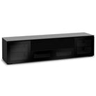 Salamander Designs Oslo 245 Quad-Width AV Cabinet with Center Speaker Opening- Black Glass- front view