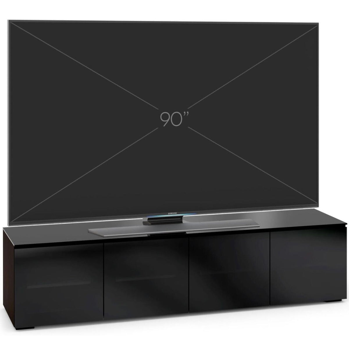 Salamander Designs Chameleon Oslo 247 Quad-Width AV Cabinet - Wenge / Smoked Glass