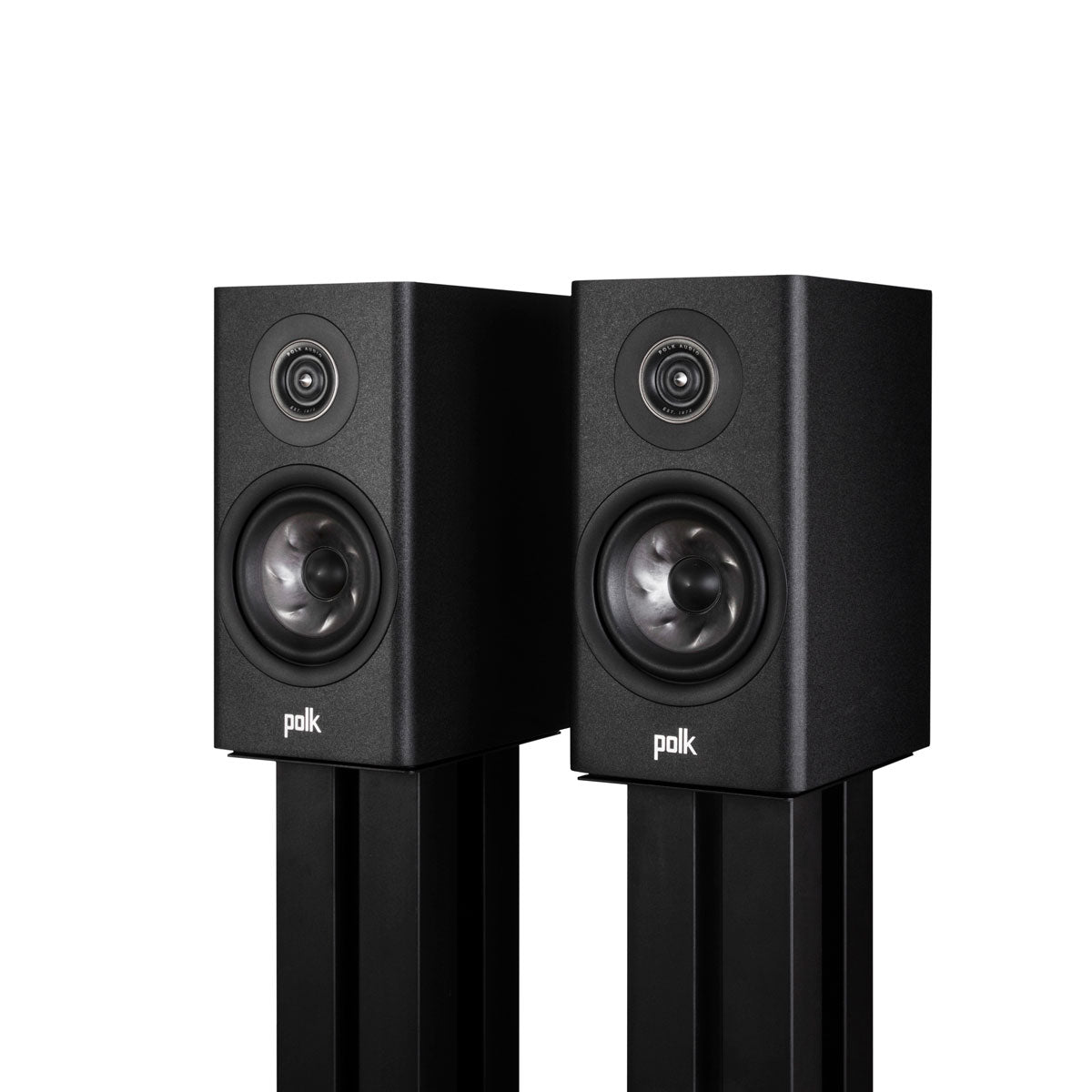 Polk Audio Reserve L100 Bookshelf Speakers, Black, Front left angle