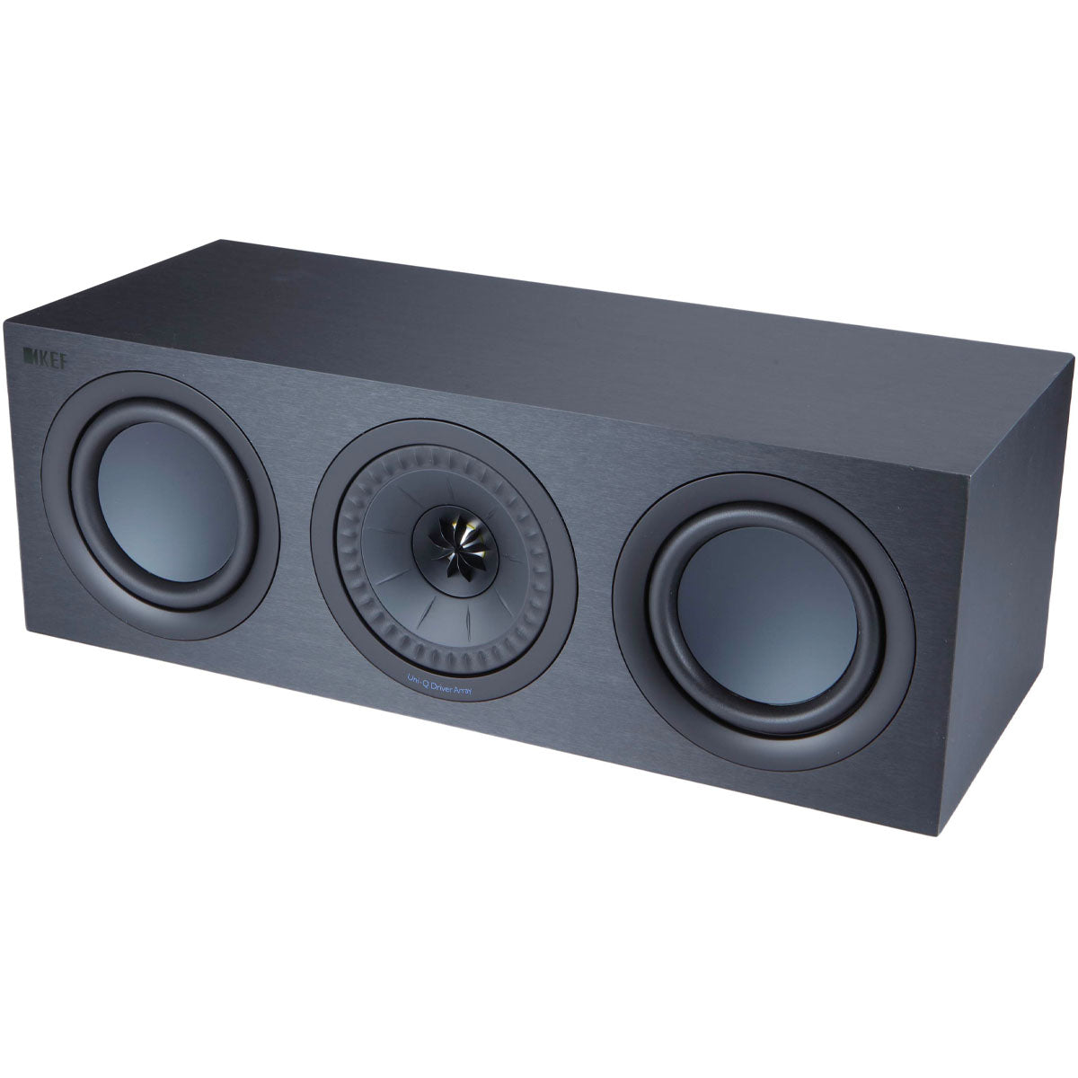 KEF Q250C Center Channel Speaker - Black - angled front view