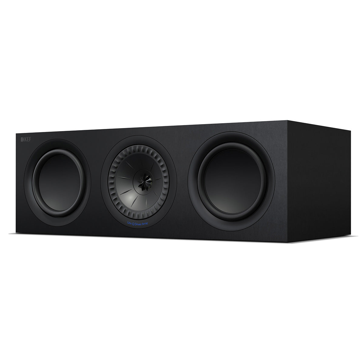 KEF Q650c Center Channel Speaker black angled front view