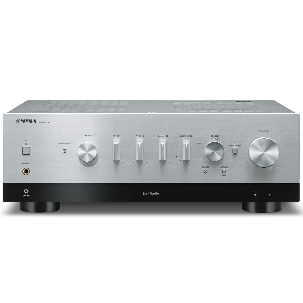 Yamaha R-N800A Network Stereo Receiver silver front view