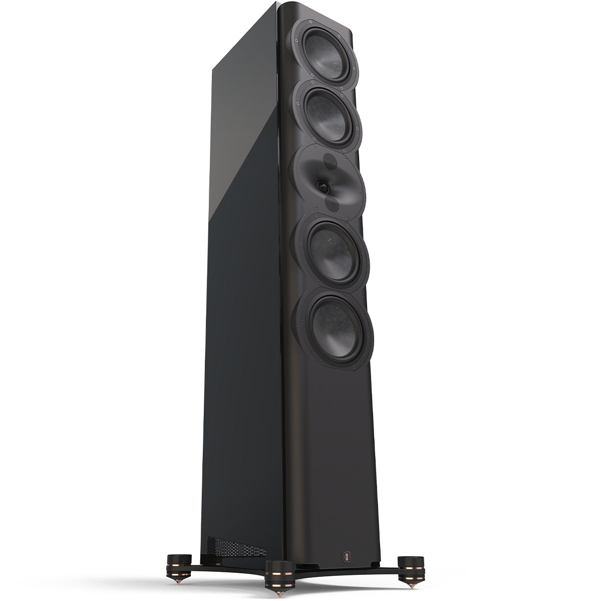 Perlisten R7t Floorstanding Speaker Front Angle View In Black