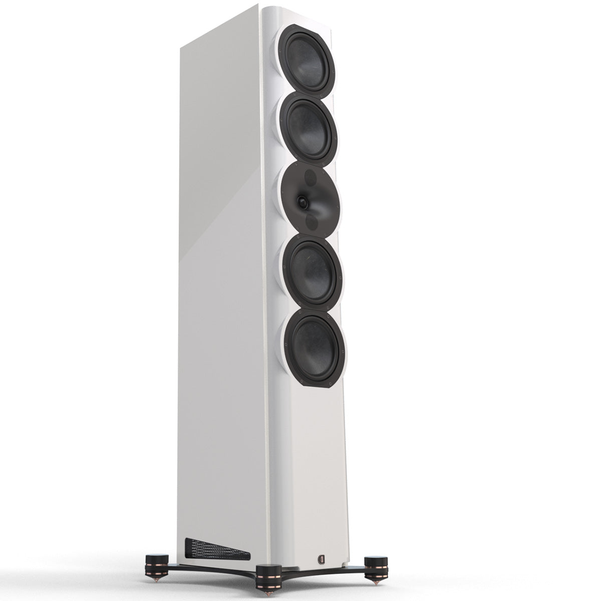 Perlisten R7t Floorstanding Speaker Front Angle View In White