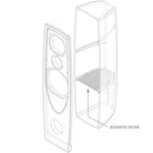 Rega AYA Floorstanding Loudspeakers - Steel and Dark Grey - Pair technical drawing