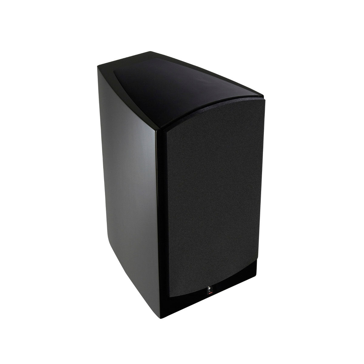 Revel M106 2-Way Bookshelf Monitor Loudspeaker - single black with grille - angled front view