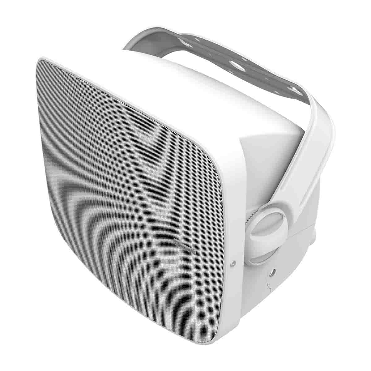 Klipsch RSM-525 Full-Range 5.25” Indoor/Outdoor Surface Mount Loudspeaker - Pair white angled front horizontal view