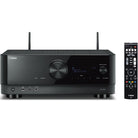 Yamaha RX-V6A 7.2-Channel AV Receiver - front view with remote and wifi antennas