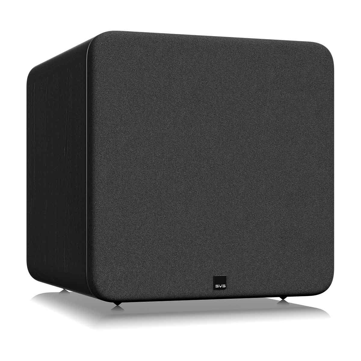 SVS SB17 - Ultra R|Evolution Subwoofer black oak angled left front view with grille