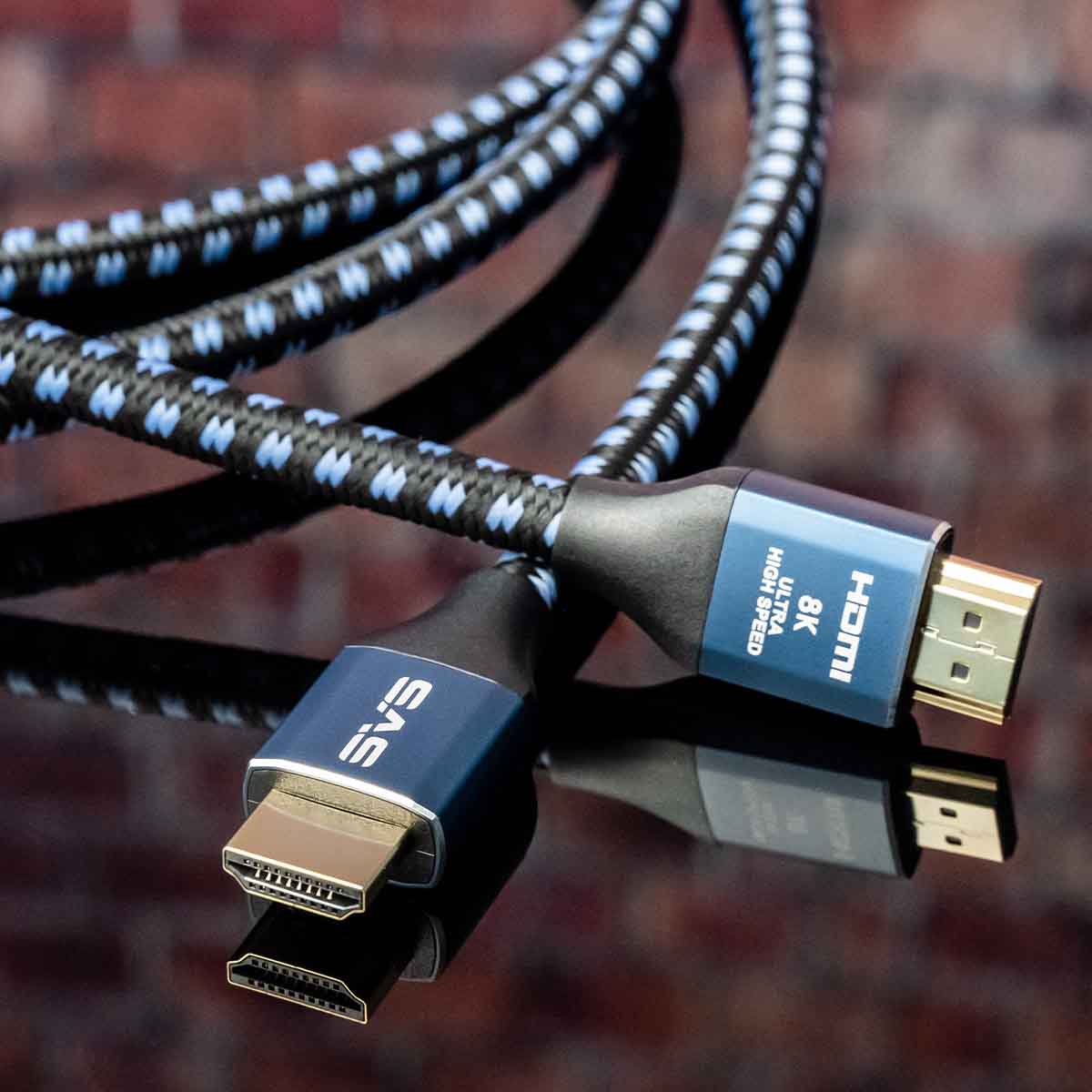 SVS SoundPath Ultra HDMI Cable - glamour shot coiled on table