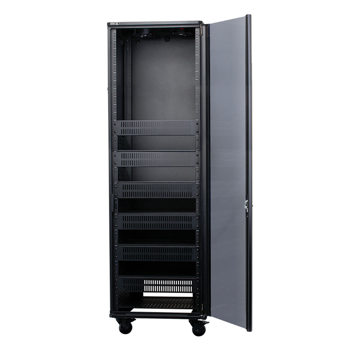 Strong FS Series Rack System with DC Fans - 27U front view with door open