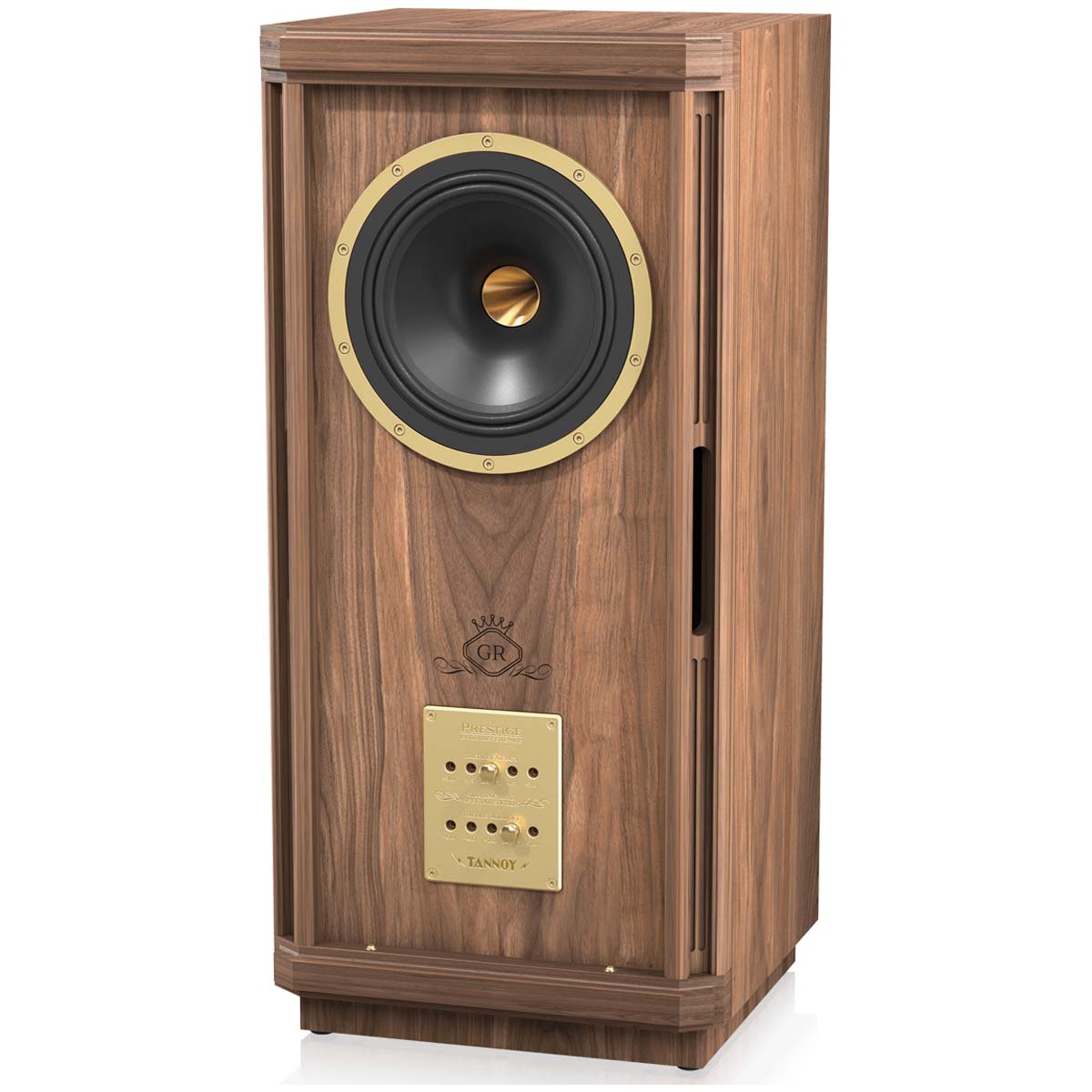 Tannoy Stirling III LZ Special Edition 2-Way Floorstanding 10" Dual Concentric HiFi Loudspeaker - Oiled Walnut - Each angled front right view without grille