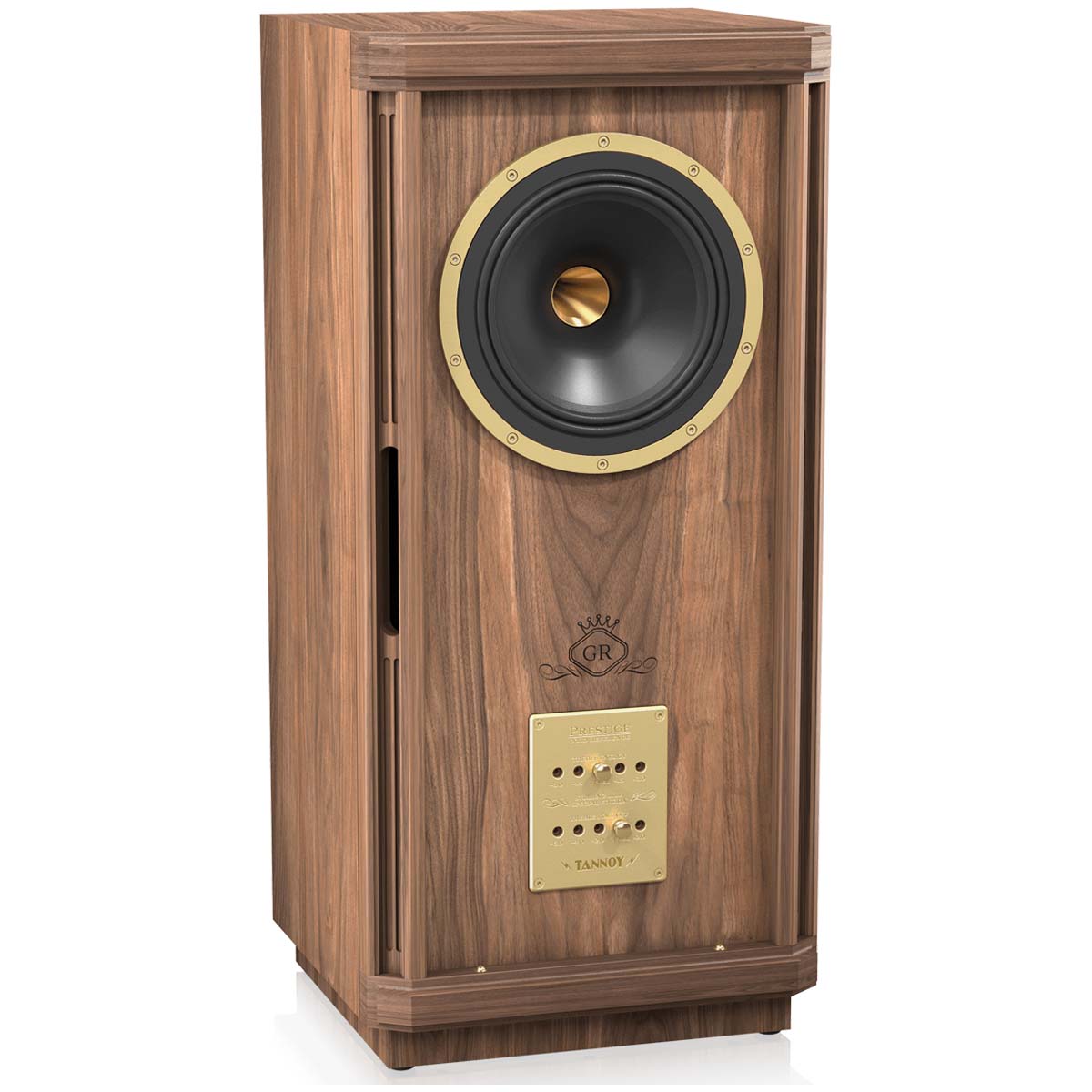 Tannoy Stirling III LZ Special Edition 2-Way Floorstanding 10" Dual Concentric HiFi Loudspeaker - Oiled Walnut - Each angled left front view