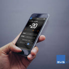 smartphone showing the new SVS Subwoofer Control App.