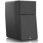 SVS Ultra Evolution Nano Bookshelf Speaker - single black oak with grille - angled front view