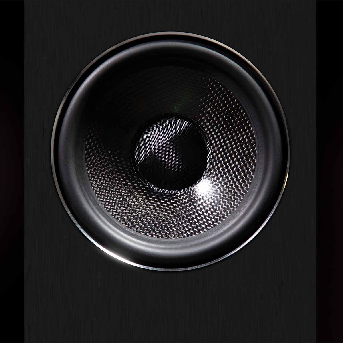 PSB Synchrony T600 Premium Tower Speaker - single black - zoomed woofer view