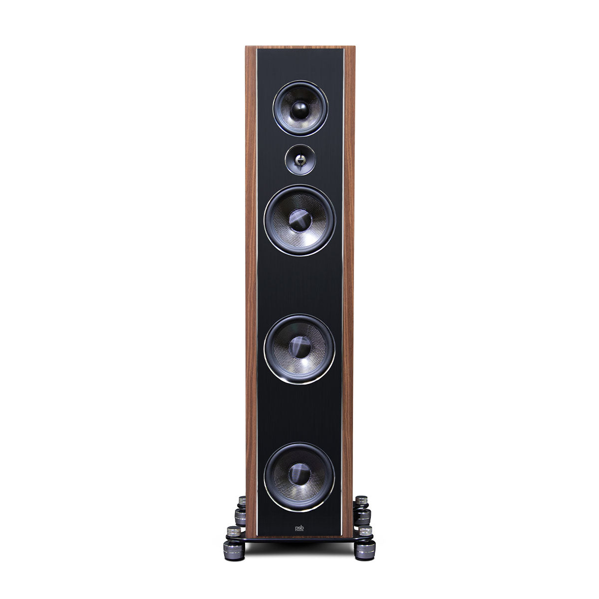 PSB Synchrony T800 Premium Tower Speaker - single walnut - front view