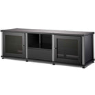 Salamander Designs Synergy Solution 236 Triple-Width AV Cabinet - Black with Aluminum Posts