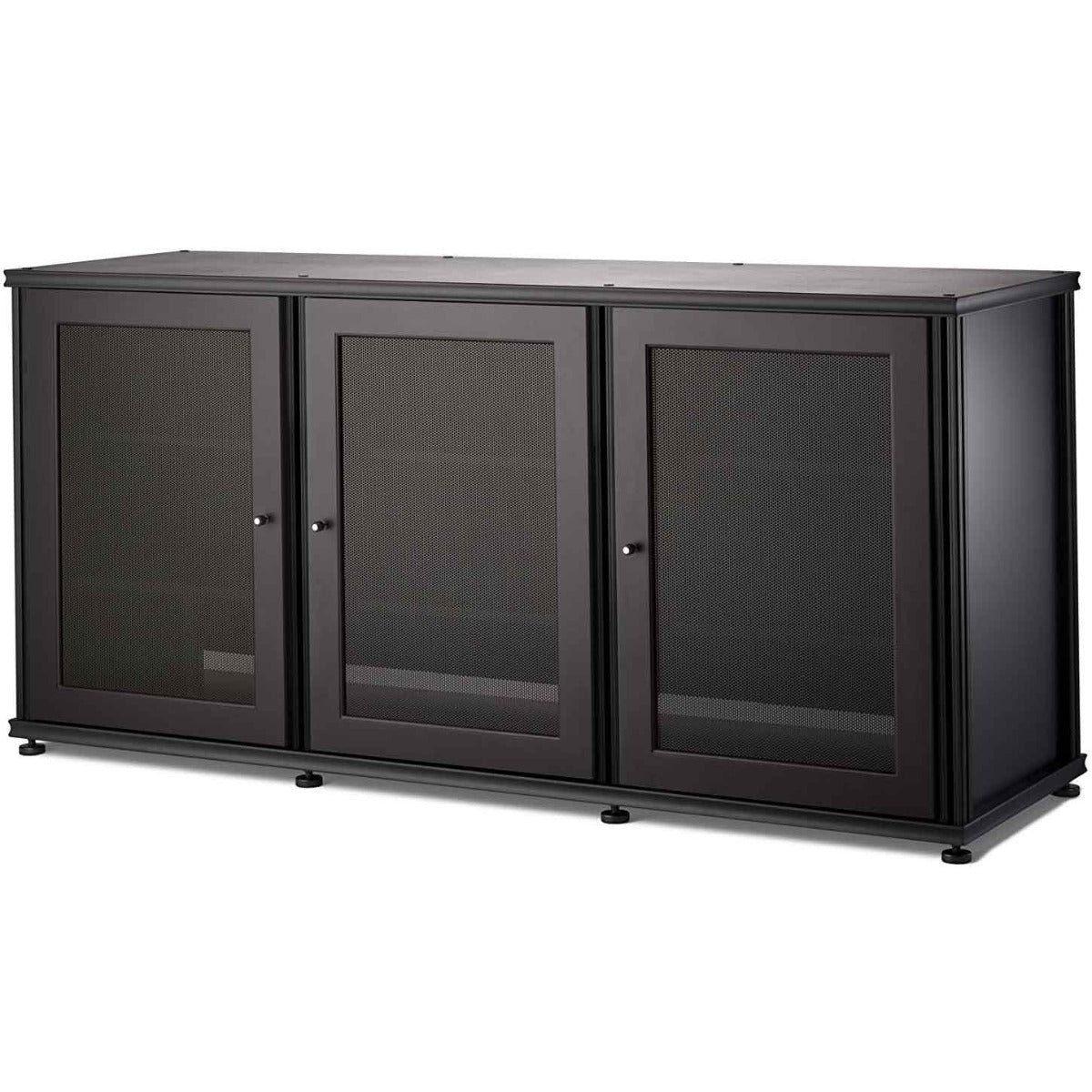 Salamander Synergy 337 Solution Triple-Width AV Cabinet - Black with Black Posts