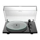 Pro-Ject T2 Super Phono Turntable - piano black with dust cover - front view