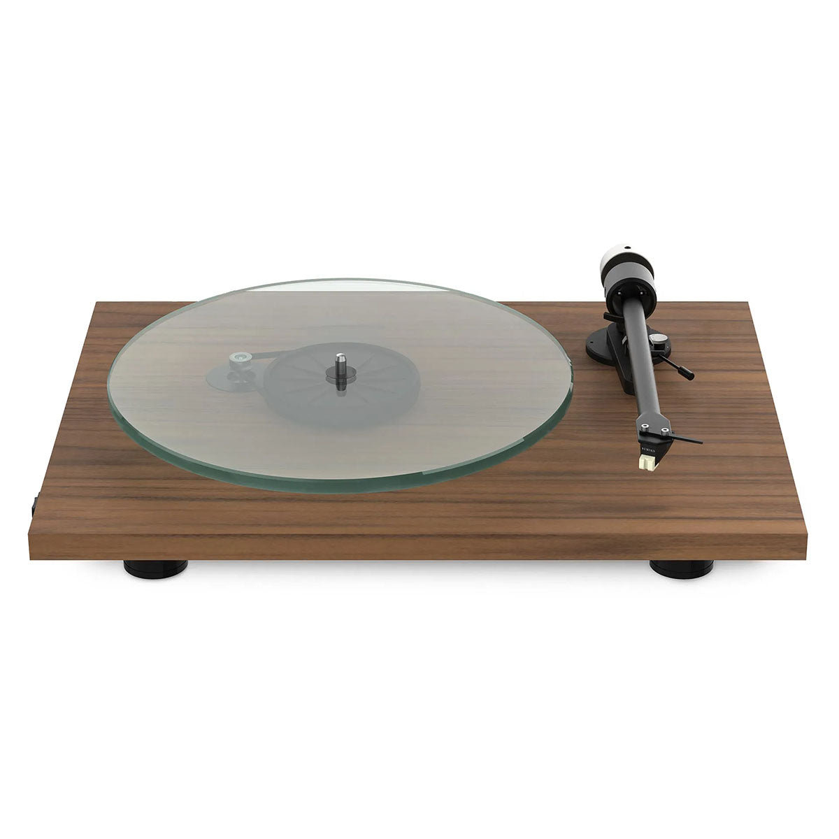 Pro-Ject T2 W Wi-Fi Streaming Hi-Fi Turntable - satin walnut - front view