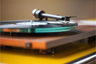 Close up side view of Pro-Ject T2 Turntable