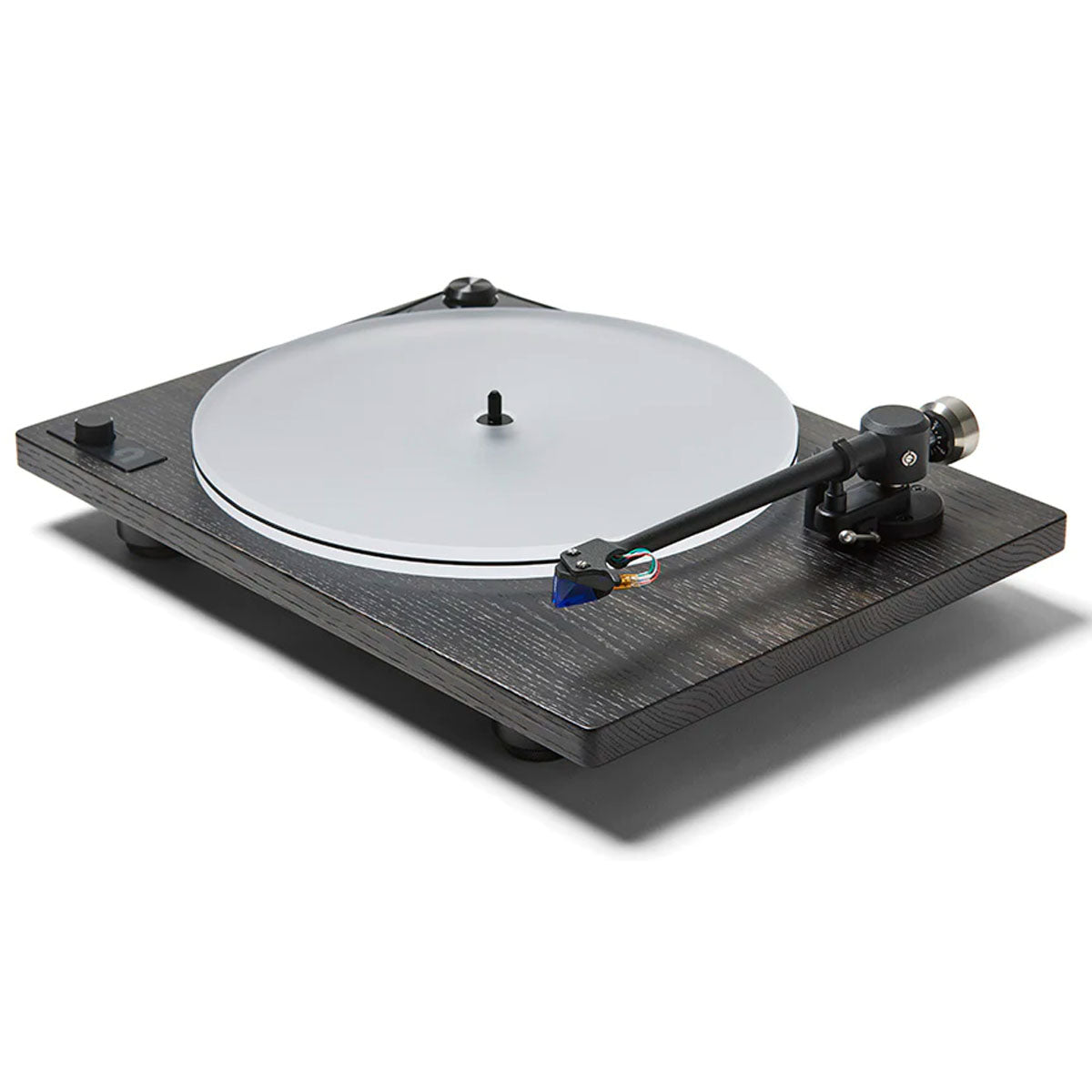 U-Turn Orbit Theory Turntable - Ebonized Oak angled front right view