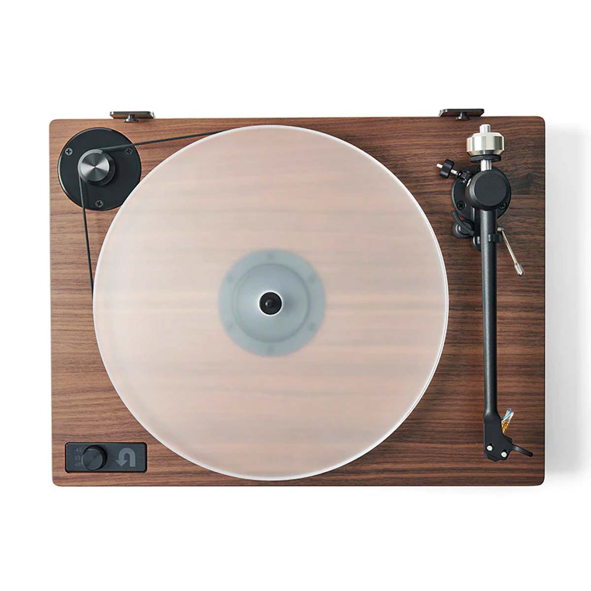 U-Turn Orbit Theory Turntable - Rift Walnut top view