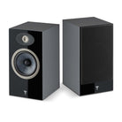 Focal Theva No1 Bookshelf Speakers - Black - Pair - view of pair, one with grille, one without grille