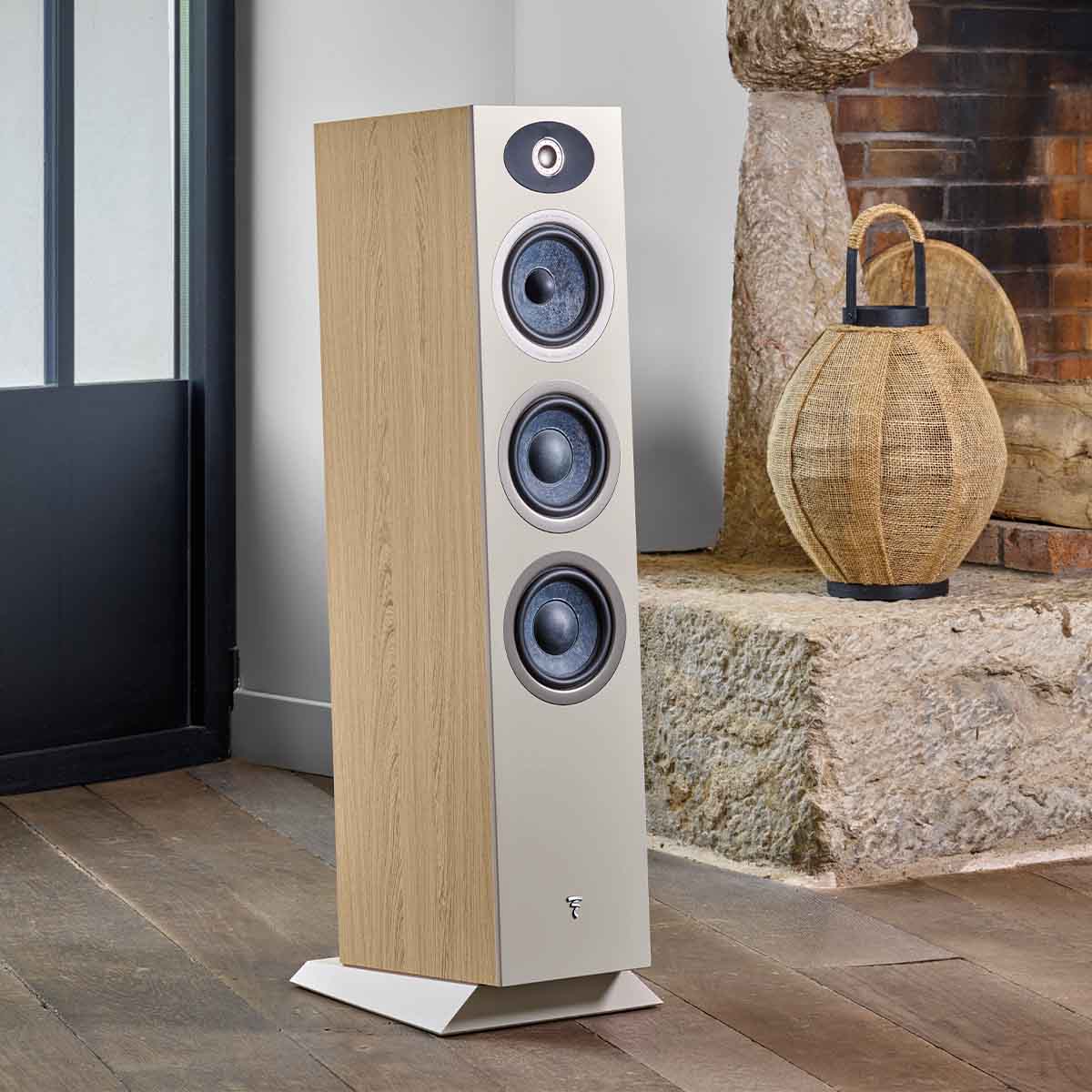 Focal Theva No2 Floorstanding Speaker - Each - view of light wood pair