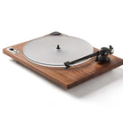 U-Turn Orbit 2 Plus Turntable at an angle - Walnut