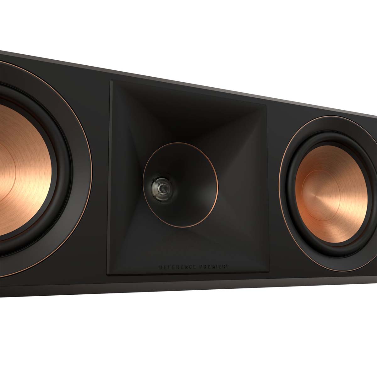 Klipsch RP-504C II Center Channel Speaker - Ebony - close-up of tweeter and woofers