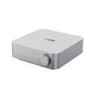 WiiM Amp Multiroom Streaming Amplifier - silver - angled front view