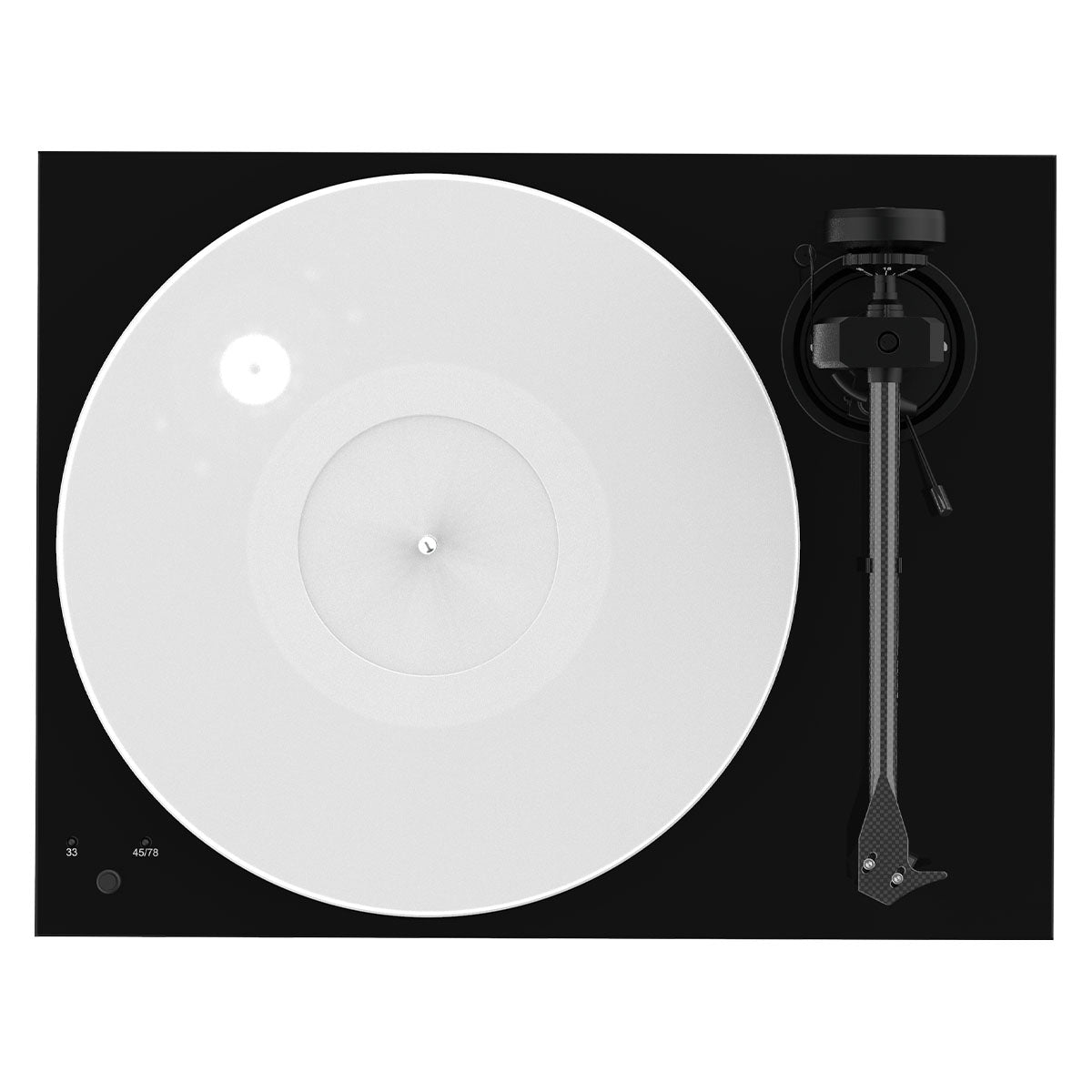 Pro-Ject X1B True Balanced Turntable - top view of gloss black