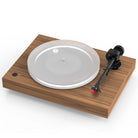 Pro-Ject X2B True Balanced Turntable - angled front view of walnut